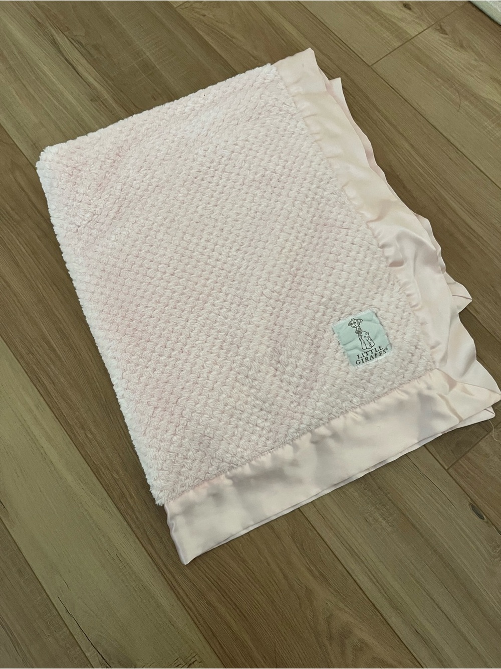 Little Giraffe Honeycomb Pink Baby Toddler Blanket 36 x 30.5 in